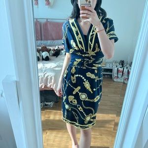 Vintage Leonard Paris thick cotton jersey dress